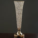 2 Pack | 22" Tall Crystal Beaded Trumpet Vase Set, Table Centerpiece