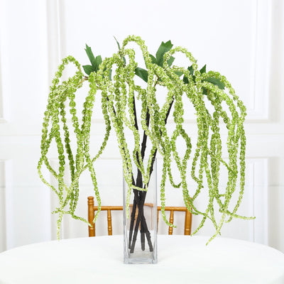 2 Pack | 32" Artificial Amaranthus Flower Stem Spray & Ivy Leaves