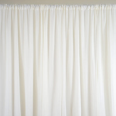 20ftx10ft Rod Ready Dual Layered Poly & Chiffon Backdrop Curtain