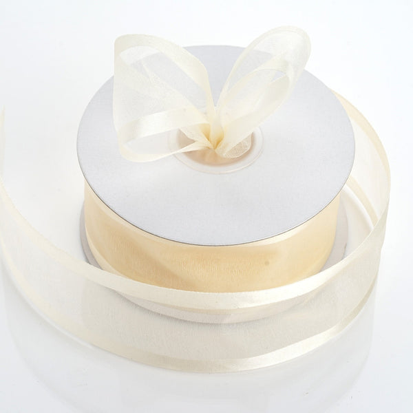 25 Yards | 1.5" Sheer Organza Ribbon With Satin Edges