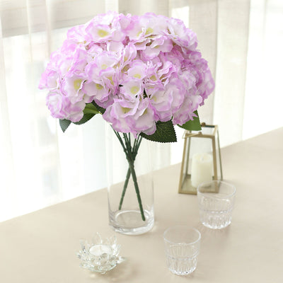 5 Bushes | Artificial Silk Hydrangea Flowers, Faux Bouquets