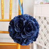 2 Pack | 7" Artificial Silk Rose Kissing Ball, Faux Flower Ball