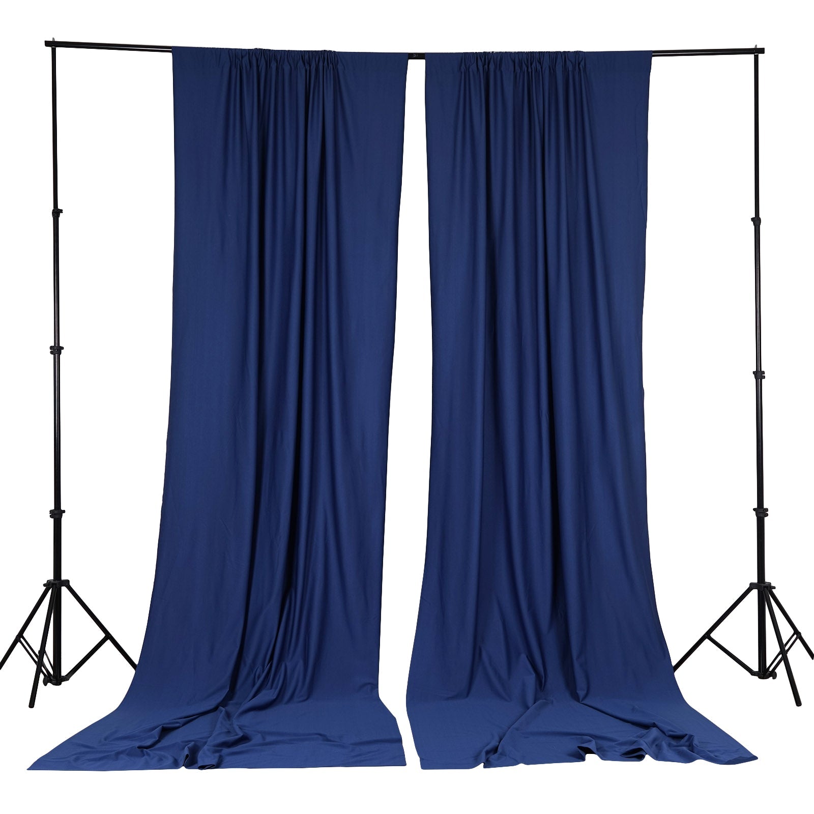 2 Pack | Fire Retardant Polyester Curtain Panel Backdrops With Rod Poc