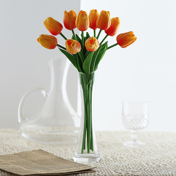 10 Stems | 13" Real Touch Artificial Foam Tulip Flower Bouquets