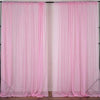 Pack of 2 | 5ft x 10ft Fire Retardant Sheer Organza Premium Curtain Panel Backdrops With Rod Pockets