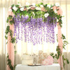 5 Pack | 44" Artificial Silk Hanging Wisteria Flower Vines