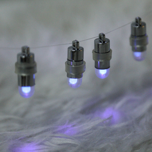 12 Pack | Bullet LED Balloon Lights, Waterproof Centerpiece Filler Lights with String