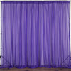 Pack of 2 | 5ft x 10ft Fire Retardant Sheer Organza Premium Curtain Panel Backdrops With Rod Pockets