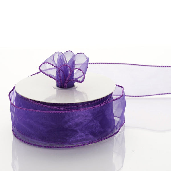 10 Yards | 1.5" Sheer Organza Wired Edge Ribbon