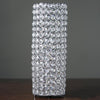 16" Tall Metal Full Crystal Beaded Pillar Candle Holder Stand