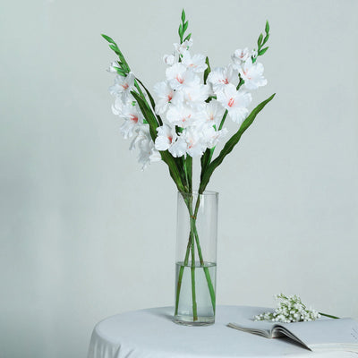 3 Stems | 36" Tall Artificial Silk Gladiolus Flower Spray Bushes