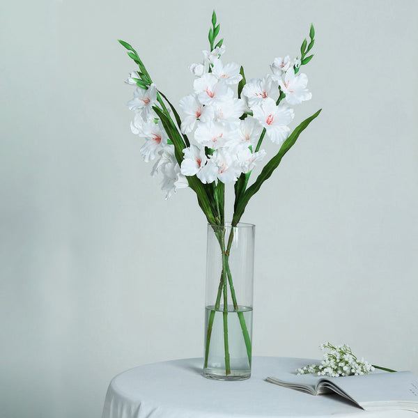 3 Stems | 36" Tall Artificial Silk Gladiolus Flower Spray Bushes