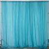 Pack of 2 | 5ft x 10ft Fire Retardant Sheer Organza Premium Curtain Panel Backdrops With Rod Pockets