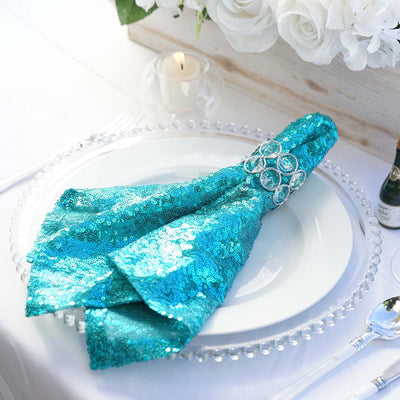 20”x20” Premium Sequin Cloth Dinner Napkin | Reusable Linen