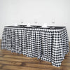 Checkered Table Skirt | 14FT | Buffalo Plaid Gingham Polyester Table Skirts