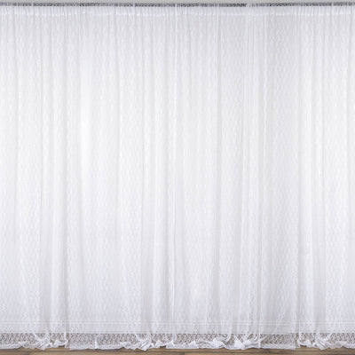 2 Pack | 5ftx10ft Fire Retardant Floral Lace Sheer Curtains With Rod Pockets