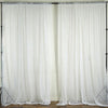 Pack of 2 | 5ft x 10ft Fire Retardant Sheer Organza Premium Curtain Panel Backdrops With Rod Pockets