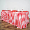 Checkered Table Skirt | 14FT | Buffalo Plaid Gingham Polyester Table Skirts