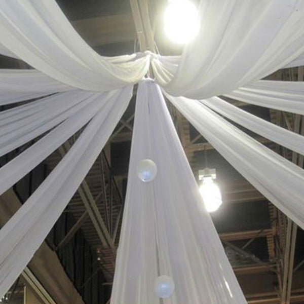 30ftx10ft Sheer Ceiling Drape Curtain Panels Fire Retardant Fabric