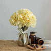 5 Bushes | Artificial Silk Hydrangea Flowers, Faux Bouquets