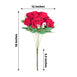 2 Bushes Red Silk Rose Bouquets – Real Touch Long Stem Artificial Flowers 18"
