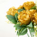 2 Bushes Gold Silk Rose Bouquets – Real Touch Long Stem Artificial Flowers 18"