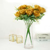 2 Bushes Gold Silk Rose Bouquets – Real Touch Long Stem Artificial Flowers 18"