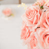 2 Bushes Light Blush Silk Rose Bouquets – Real Touch Long Stem Artificial Flowers 18"