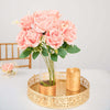 2 Bushes Light Blush Silk Rose Bouquets – Real Touch Long Stem Artificial Flowers 18"