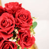 2 Bushes Red Silk Rose Bouquets – Real Touch Long Stem Artificial Flowers 18"