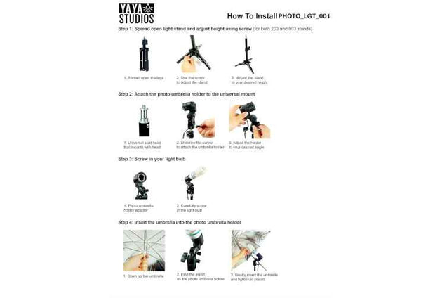 Photography Photo Portrait Studio 600W Day Light Black/Silver Umbrella Continuous Lighting Kit