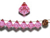 20mm Crystal Garland Acrylic Raindrops Party Decoration - Pink - 24 PCS