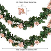 6 Ft Blush | Rose Gold Rose Chain Garland UV Protected Artificial Flower