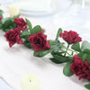 Silk Rose Garland Artificial Flowers -  Burgundy - 6 ft