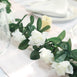 Silk Rose Garland Artificial Flowers - Cream - 6 ft