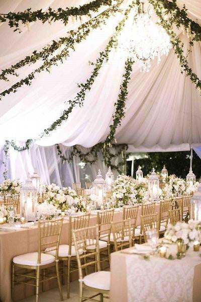 Silk Rose Garland Artificial Flowers - Cream - 6 ft