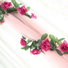 Silk Rose Garland Artificial Flowers - Fuchsia - 6 ft