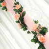 Silk Rose Garland Artificial Flowers - Peach - 6 ft