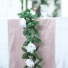 Silk Rose Garland Artificial Flowers - White - 6 ft