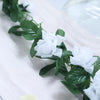 Silk Rose Garland Artificial Flowers - White - 6 ft