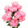 Football Mum Bush Artificial Silk Flowers - Pink