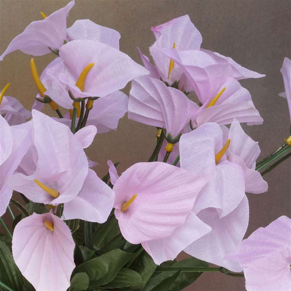 Mini Calla Lily Bush Artificial Silk Flowers - Pink