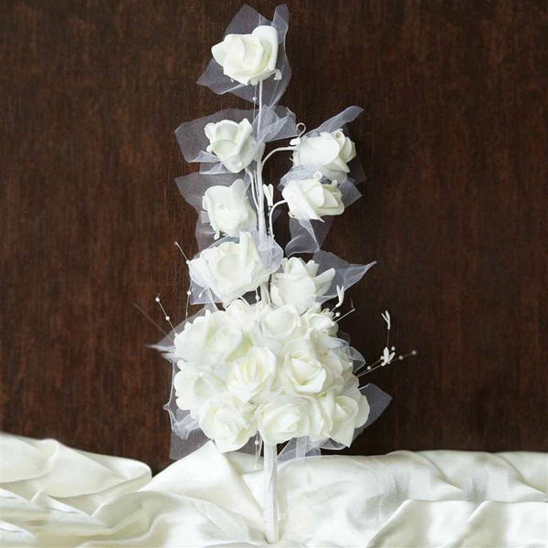 Hand-crafted Bouquet of Roses - Cream
