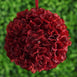 Hydrangea Kissing Ball Artificial Silk Flowers - Wine - 4 pack