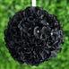 Hydrangea Kissing Ball Artificial Silk Flowers - Black - 4 pack