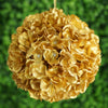 Hydrangea Kissing Ball Artificial Silk Flowers - Gold - 4 pack