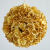 Hydrangea Kissing Ball Artificial Silk Flowers - Gold - 4 pack