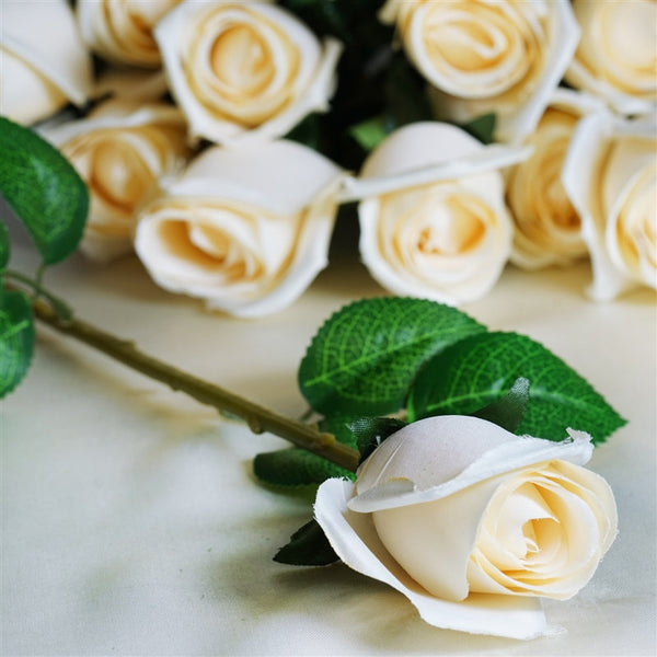 24 Long Stem Roses - Cream