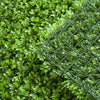 11 Sq ft. | 4 Panels Artificial Lime Green Boxwood Hedge Genlisea Faux Foliage Green Garden Wall Mat