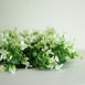 11 Sq ft. | 4 Panels Artificial Boxwood Hedge Faux Genlisea with White Tips Foliage Green Garden Wall Mat